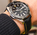 Tag Heuer Aquaracer Jeremy Lin Special Edition Grey Dial Black Nylon Strap Watch for Men - WAY211F.FC6362