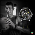 Tag Heuer Aquaracer Jeremy Lin Special Edition Grey Dial Black Nylon Strap Watch for Men - WAY211F.FC6362