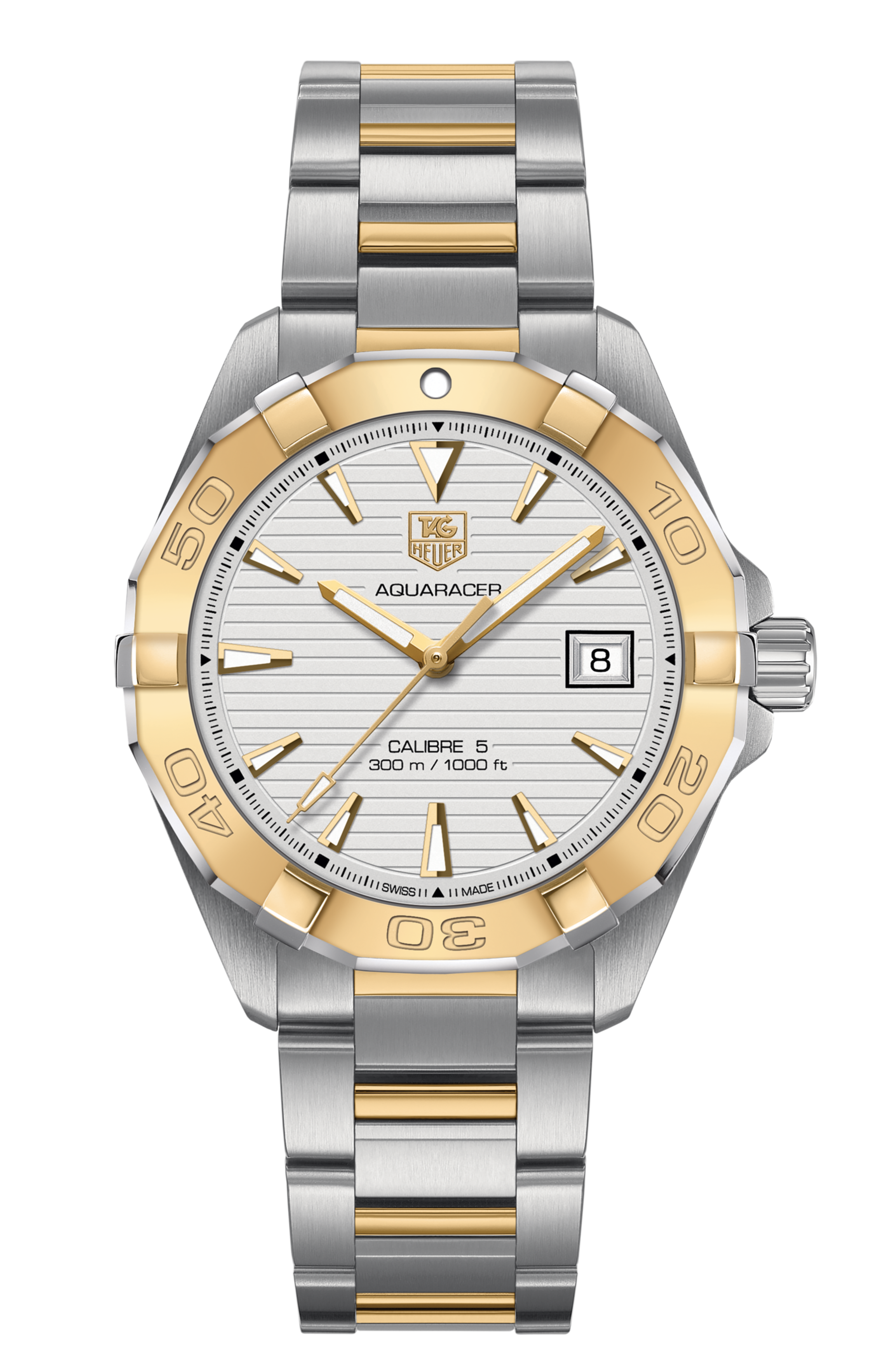 Tag Heuer Aquaracer Automatic White Dial Watch for Men - WAY2151.BD0912