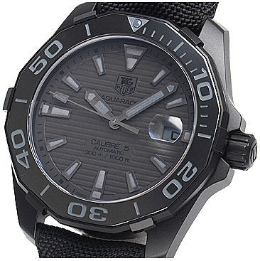 Tag Heuer Aquaracer 300 Swiss Limited Edition Black Dial Black Nylon Strap Watch for Men - WAY218B.FC6364