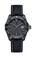 Tag Heuer Aquaracer 300 Swiss Limited Edition Black Dial Black Nylon Strap Watch for Men - WAY218B.FC6364