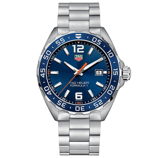 Tag Heuer Formula 1 Quartz Blue Dial Silver Steel Strap Watch for Men - WAZ1010.BA0842