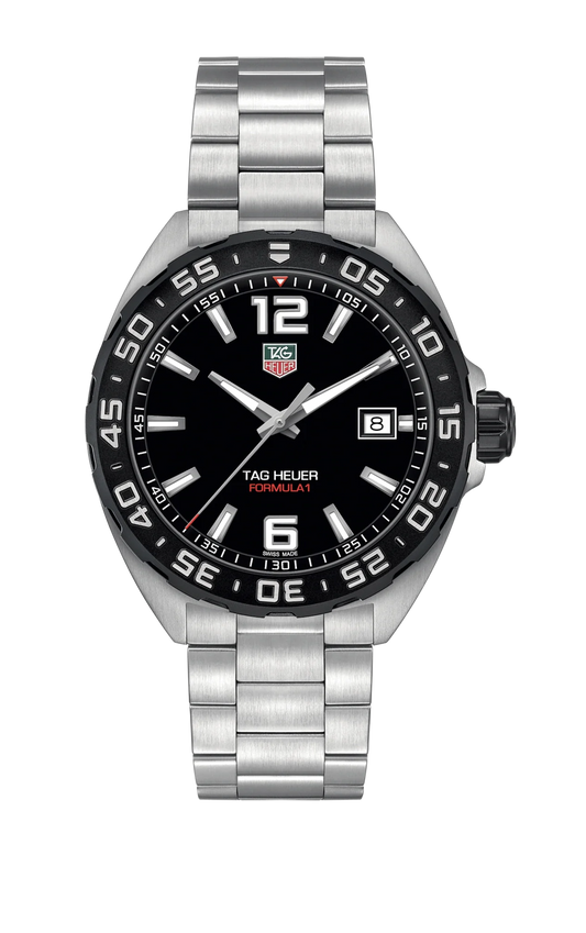 Tag Heuer Formula 1 Quartz 41mm Black Dial Silver Steel Strap Watch for Men - WAZ1110.BA0875