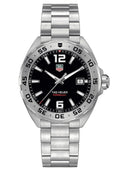 Tag Heuer Formula 1 Stainless Steel 41mm Black Dial Silver Steel Strap Watch for Men - WAZ1112.BA0875