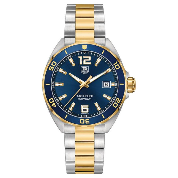 Tag Heuer Formula 1 Analog Quartz 41mm Blue Dial Two Tone Steel Strap Watch for Men - WAZ1120.BB0879