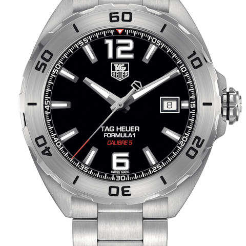 Tag Heuer Formula 1 Automatic 41mm Black Dial Silver Steel Strap Watch for Men - WAZ2113.BA0875