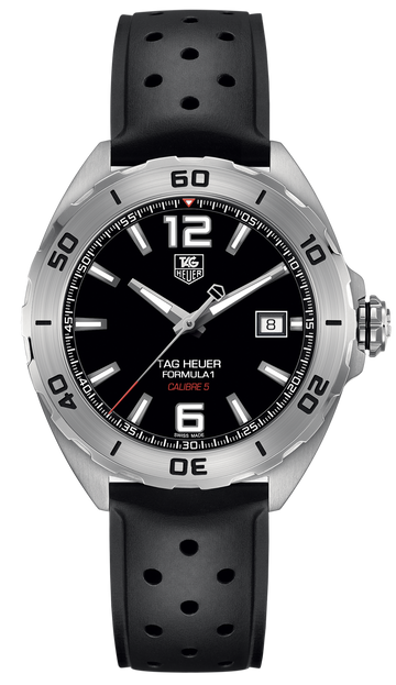 Tag Heuer Formula 1 Automatic 41mm Black Dial Black Rubber Strap Watch for Men - WAZ2113.FT8023