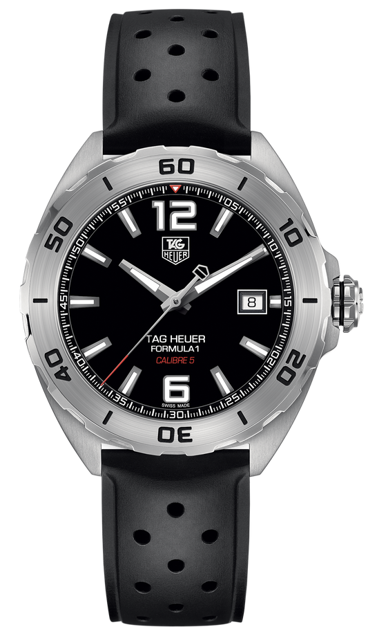 Tag Heuer Formula 1 Automatic 41mm Black Dial Black Rubber Strap Watch for Men - WAZ2113.FT8023