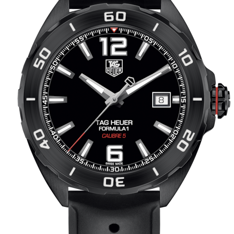 Tag Heuer Formula 1 Automatic 41mm Black Dial Black Rubber Strap Watch for Men - WAZ2115.FT8023