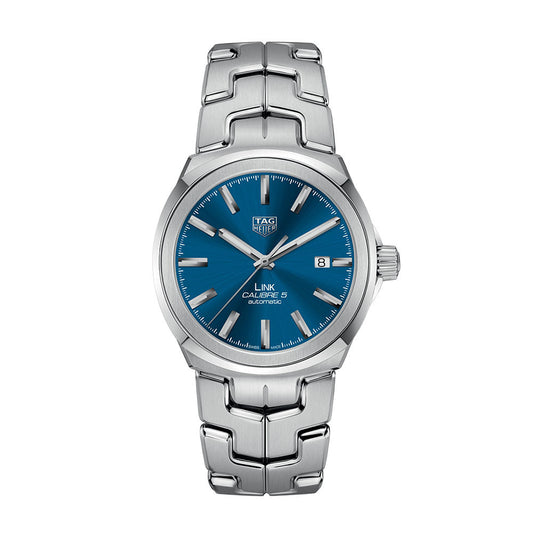 Tag Heuer Link Automatic Blue Dial Silver Steel Strap Watch for Men - WBC2112.BA0603