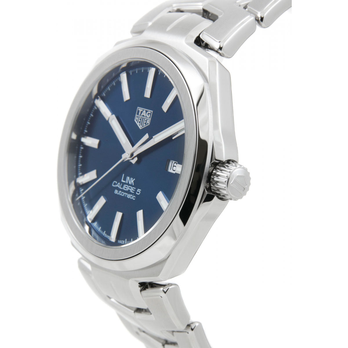 Tag Heuer Link Automatic Blue Dial Silver Steel Strap Watch for Men - WBC2112.BA0603