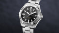 Tag Heuer Aquaracer Black Dial Silver Steel Strap Watch for Men - WBD1110.BA0928