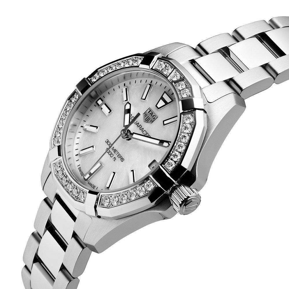 Tag Heuer Aquaracer 35mm Diamond White Dial Two Tone Steel Strap Watch for Women - WAY131F.BA0914