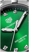 Tag Heuer Aquaracer Quartz 32mm Emerald Green Dial Silver Steel Strap Watch for Women - WBD1316.BA0740