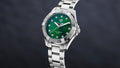 Tag Heuer Aquaracer Quartz 32mm Emerald Green Dial Silver Steel Strap Watch for Women - WBD1316.BA0740