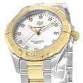 Tag Heuer Aquaracer Quartz 32mm White Mother of Pearl Dial Two Tone Steel Strap Watch for Women - WBD1322.BB0320