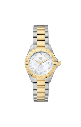 Tag Heuer Aquaracer Quartz Diamonds Mother of Pearl Dial Two Tone Steel Strap Watch for Men - WBD1422.BB0321