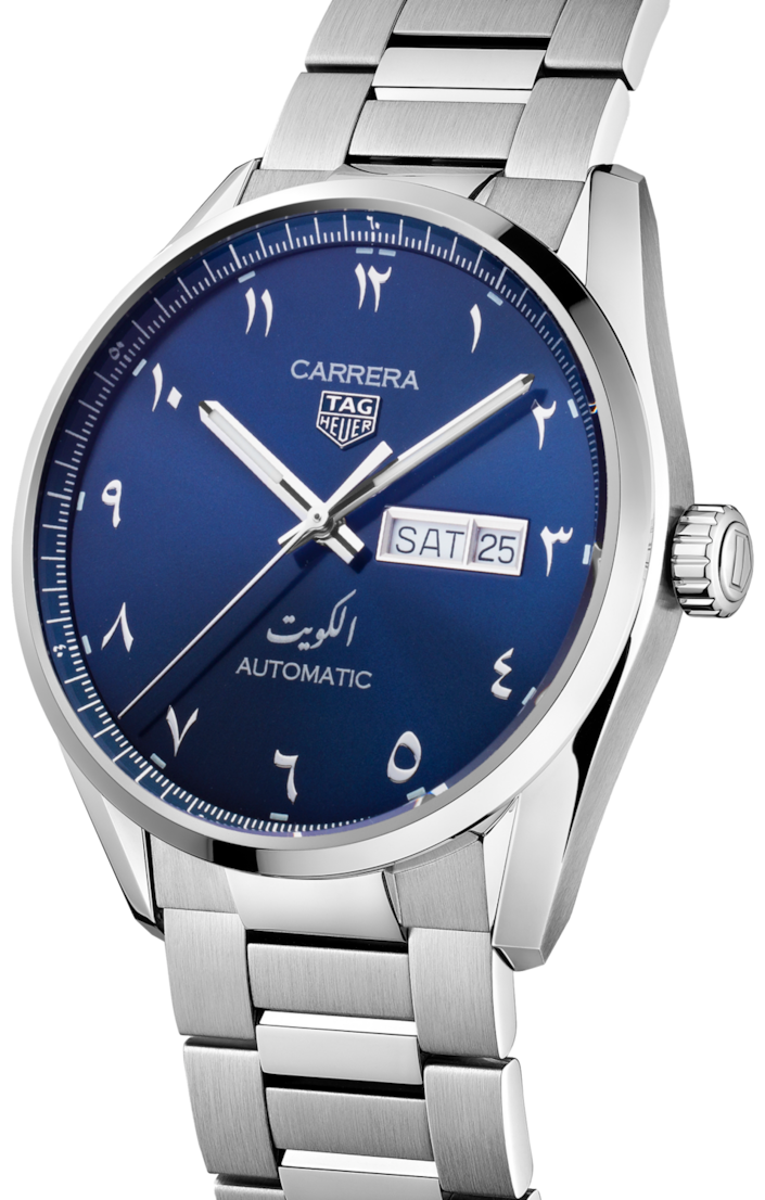 Tag Heuer Carrera Automatic Blue Dial Silver Steel Strap Watch for Men - WBN2016.BA0640