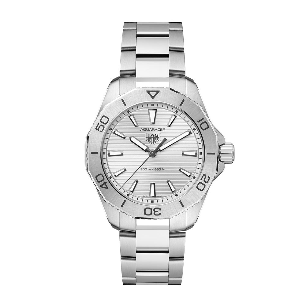 Tag Heuer Aquaracer Professional 200 Quartz Silver Dial Silver Steel Strap Watch for Men - WBP1111.BA0627