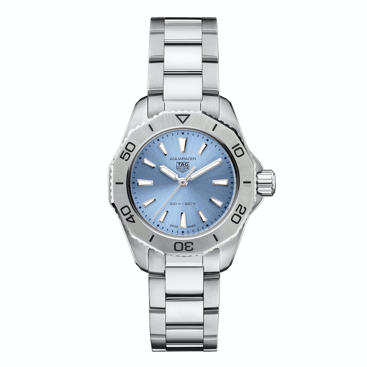 Tag Heuer Aquaracer Professional 200 Quartz Blue Dial Silver Steel Strap Watch for Women - WBP1415.BA0622