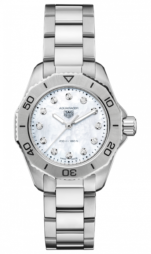 Tag Heuer Aquaracer Professional 200 Quartz White Dial Silver Steel Strap Watch for Women - WBP1411.BA0622