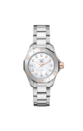 Tag Heuer Aquaracer Professional 200 Quartz Diamonds White Dial Silver Steel Strap Watch for Women - WBP1450.BA0622