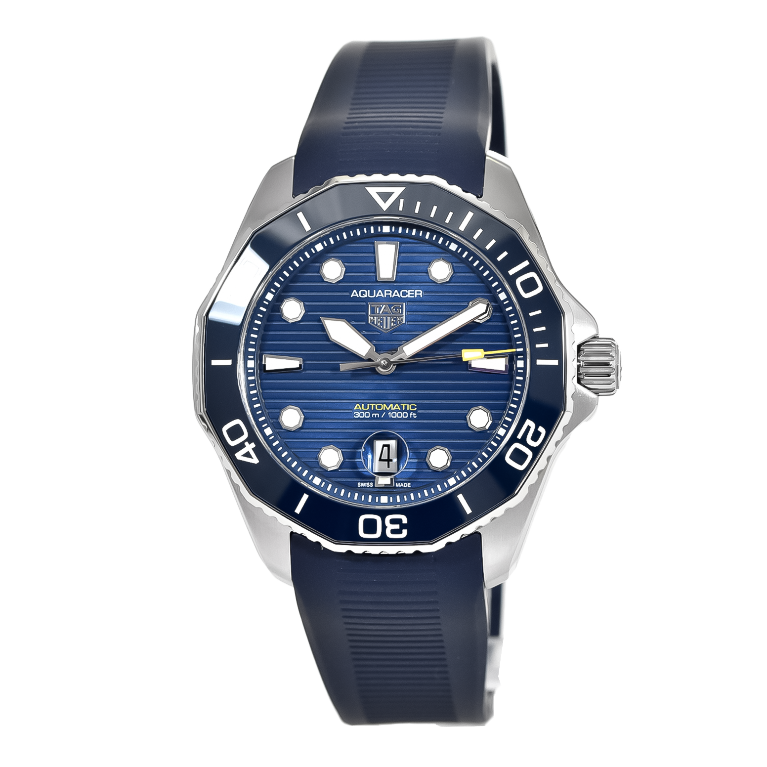 Tag Heuer Aquaracer Professional 300 Automatic Blue Dial Blue Rubber Strap Watch for Men - WBP201B.FT6198