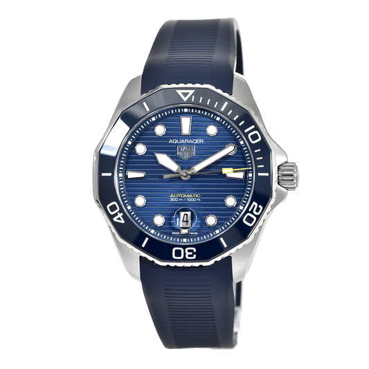 Tag Heuer Aquaracer Professional 300 Automatic Blue Dial Blue Rubber Strap Watch for Men - WBP201B.FT6198