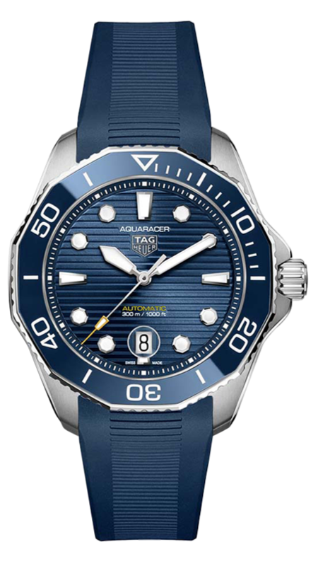 Tag Heuer Aquaracer Professional 300 Automatic Blue Dial Blue Rubber Strap Watch for Men - WBP201B.FT6198