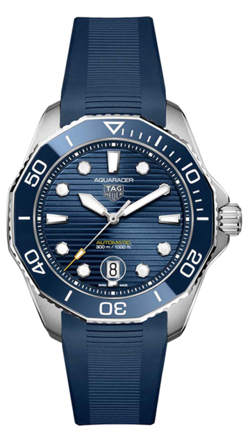 Tag Heuer Aquaracer Professional 300 Automatic Blue Dial Blue Rubber Strap Watch for Men - WBP201B.FT6198