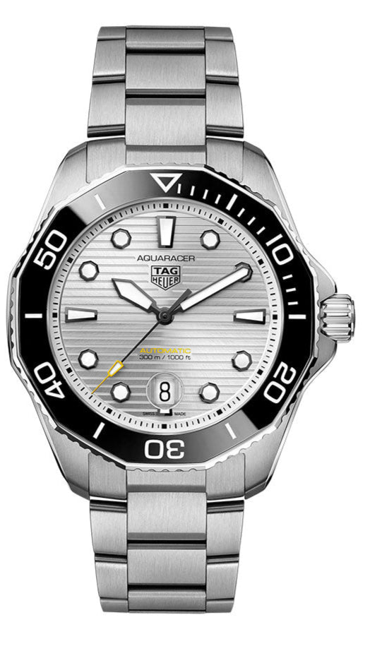 Tag Heuer Aquaracer Professional 300 Automatic Silver Dial Silver Steel Strap Watch for Men - WBP201C.BA0632