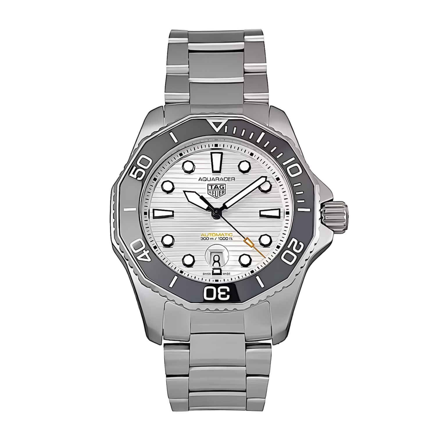 Tag Heuer Aquaracer Professional 300 Automatic Silver Dial Silver Steel Strap Watch for Men - WBP201C.BA0632