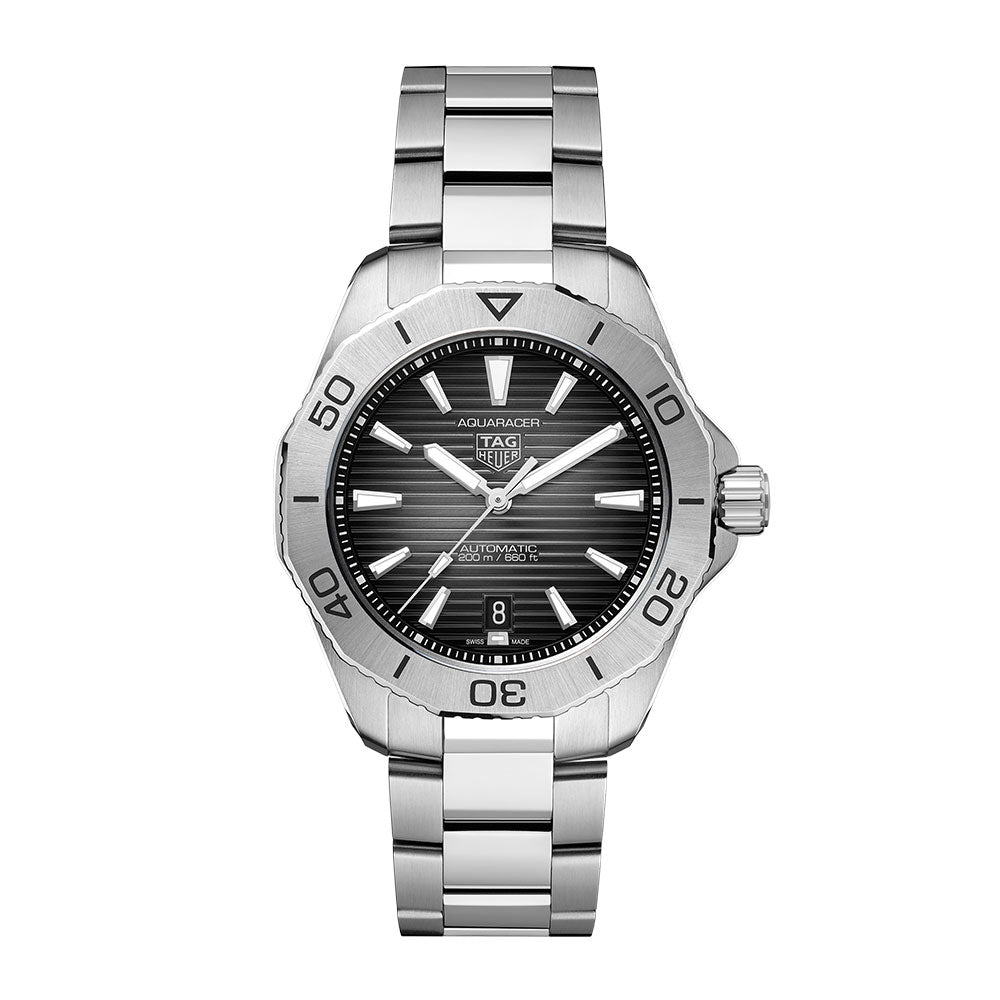 Tag Heuer Aquaracer Professional 200 Automatic Black Dial Silver Steel Strap Watch for Men - WBP2110.BA0627