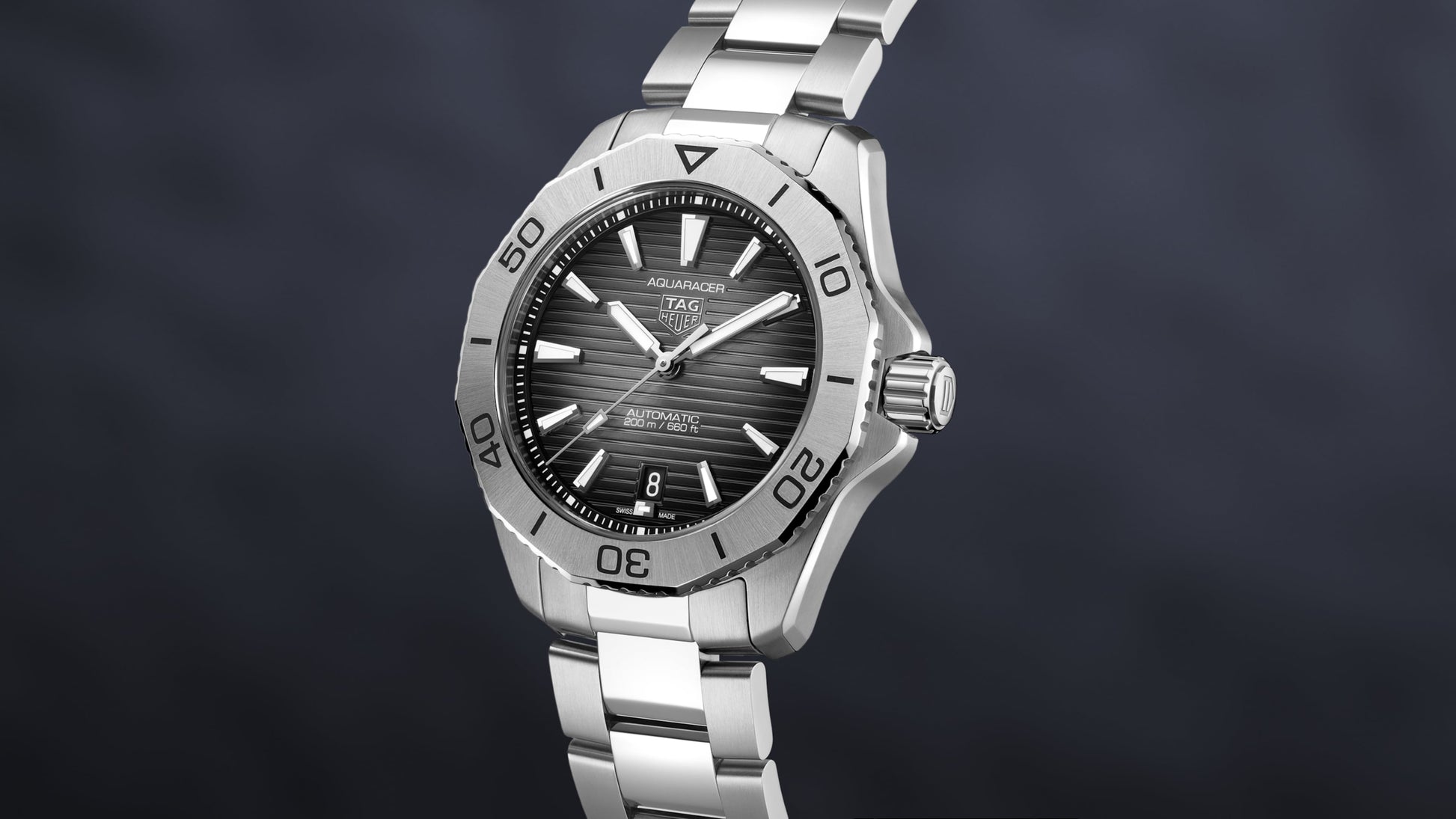 Tag Heuer Aquaracer Professional 200 Automatic Black Dial Silver Steel Strap Watch for Men - WBP2110.BA0627