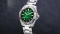 Tag Heuer Aquaracer Professional 200 Automatic Green Dial Silver Steel Strap Watch for Men - WBP2115.BA0627