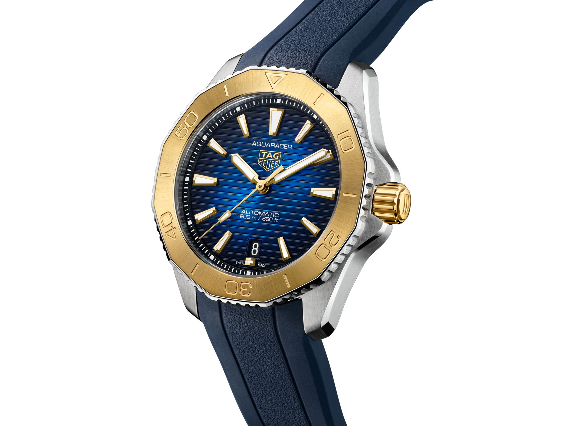 Tag Heuer Aquaracer Professional 200 Automatic Blue Dial Blue Rubber Strap Watch for Men - WBP2150.FT6210