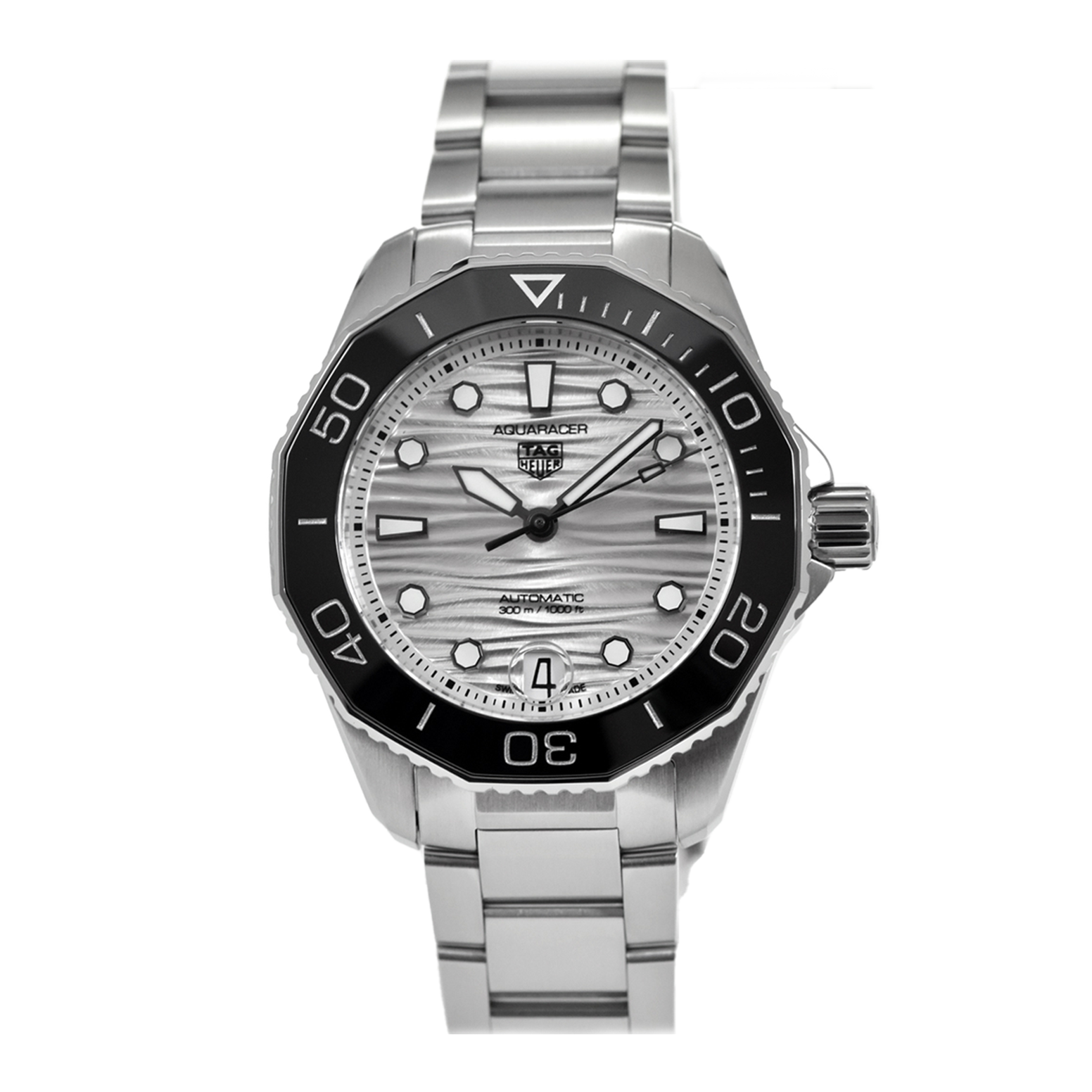 Tag Heuer Aquaracer Professional 300 Automatic White Dial Silver Steel Strap Watch for Men - WBP231C.BA0626