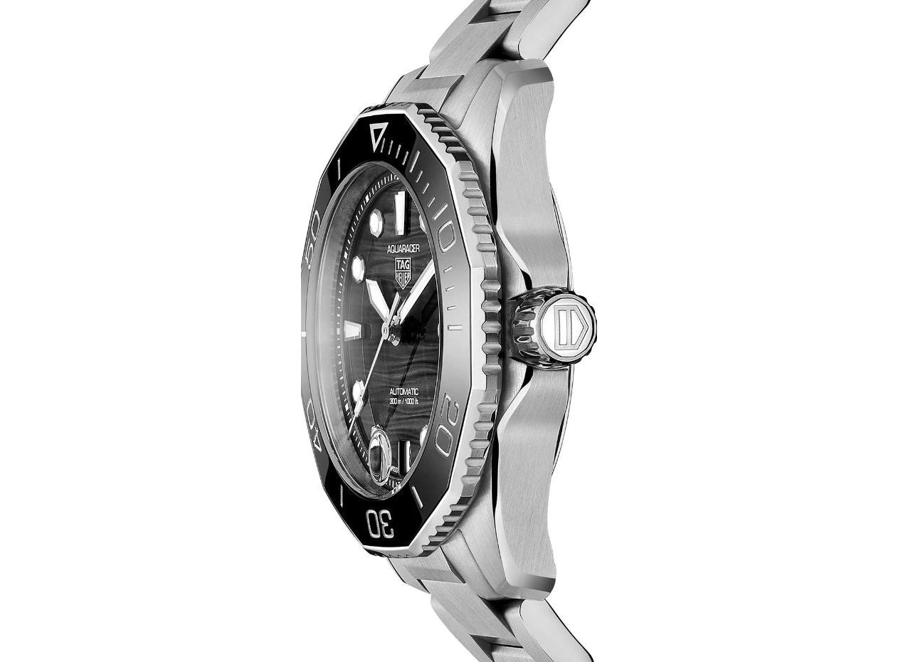 Tag Heuer Aquaracer Professional 300 Automatic Black Dial Silver Steel Strap Watch for Women - WBP231D.BA0626