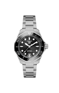 Tag Heuer Aquaracer Professional 300 Automatic Black Dial Silver Steel Strap Watch for Women - WBP231D.BA0626