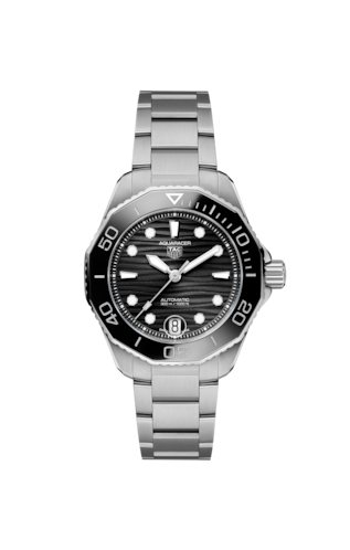 Tag Heuer Aquaracer Professional 300 Automatic Black Dial Silver Steel Strap Watch for Women - WBP231D.BA0626