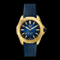 Tag Heuer Aquaracer Professional 200 Automatic 18K Yellow Gold Blue Dial Blue Rubber Strap Watch for Men - WBP5152.FT6210