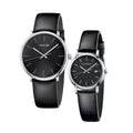 Calvin Klein High Noon Quartz Black Dial Black Leather Strap Watch for Men - K8M211C1