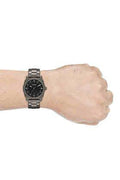 Fossil Machine Chronograph Black Dial Grey Steel Strap Watch for Men - FS4774