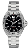 Tag Heuer Formula 1 Stainless Steel 41mm Black Dial Silver Steel Strap Watch for Men - WAZ1112.BA0875