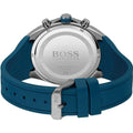 Hugo Boss Distinct Chronograph Blue Dial Blue Rubber Strap Watch for Men - 1513856