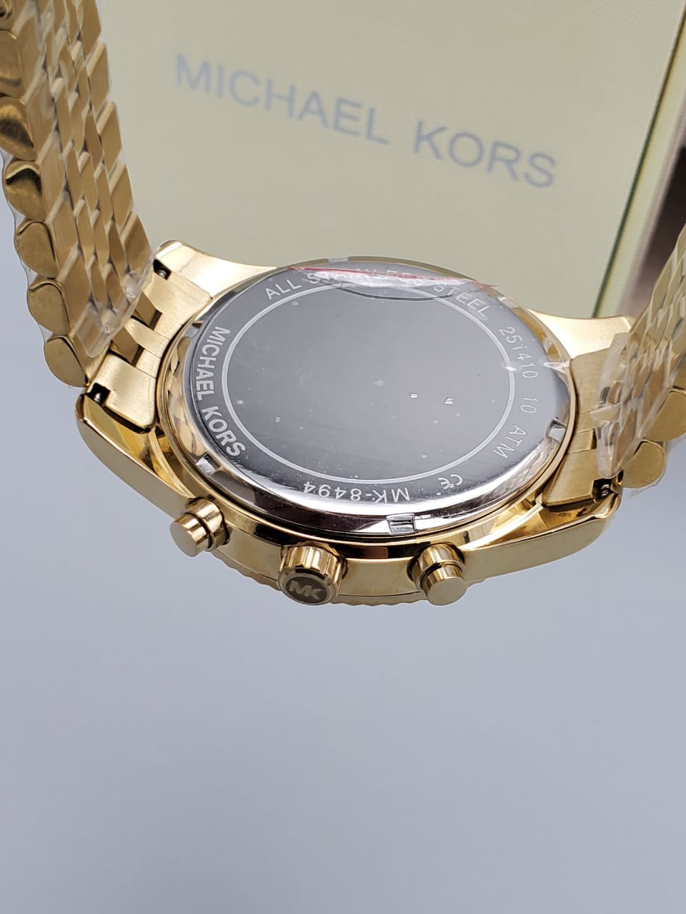 Michael Kors Lexington Gold Dial Gold Stainless Steel Strap Watch for Men - MK8494