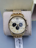 Michael Kors Lexington Gold Dial Gold Stainless Steel Strap Watch for Men - MK8494