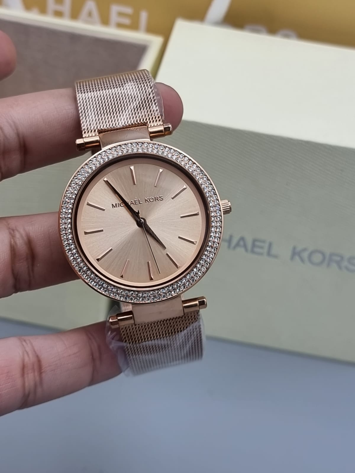 Michael Kors Darci Rose Gold Dial Rose Gold Mesh Bracelet Watch for Women - MK3369