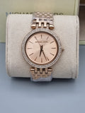 Michael Kors Darci Orange Dial Silver Stainless Steel Strap Watch for Women - MK3218