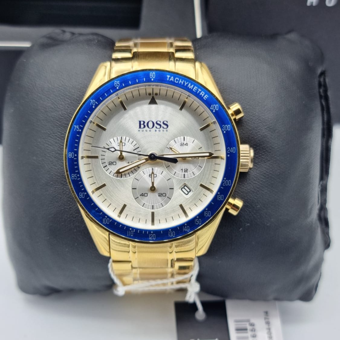 Hugo Boss Trophy White Dial Gold Steel Strap Watch for Men - 1513631